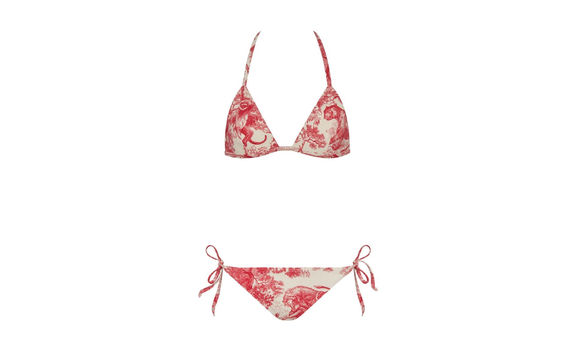 Don't forget to pack the Dioriviera siren red and white bikini for your next tropical destination! (Photo credit: Dior)
