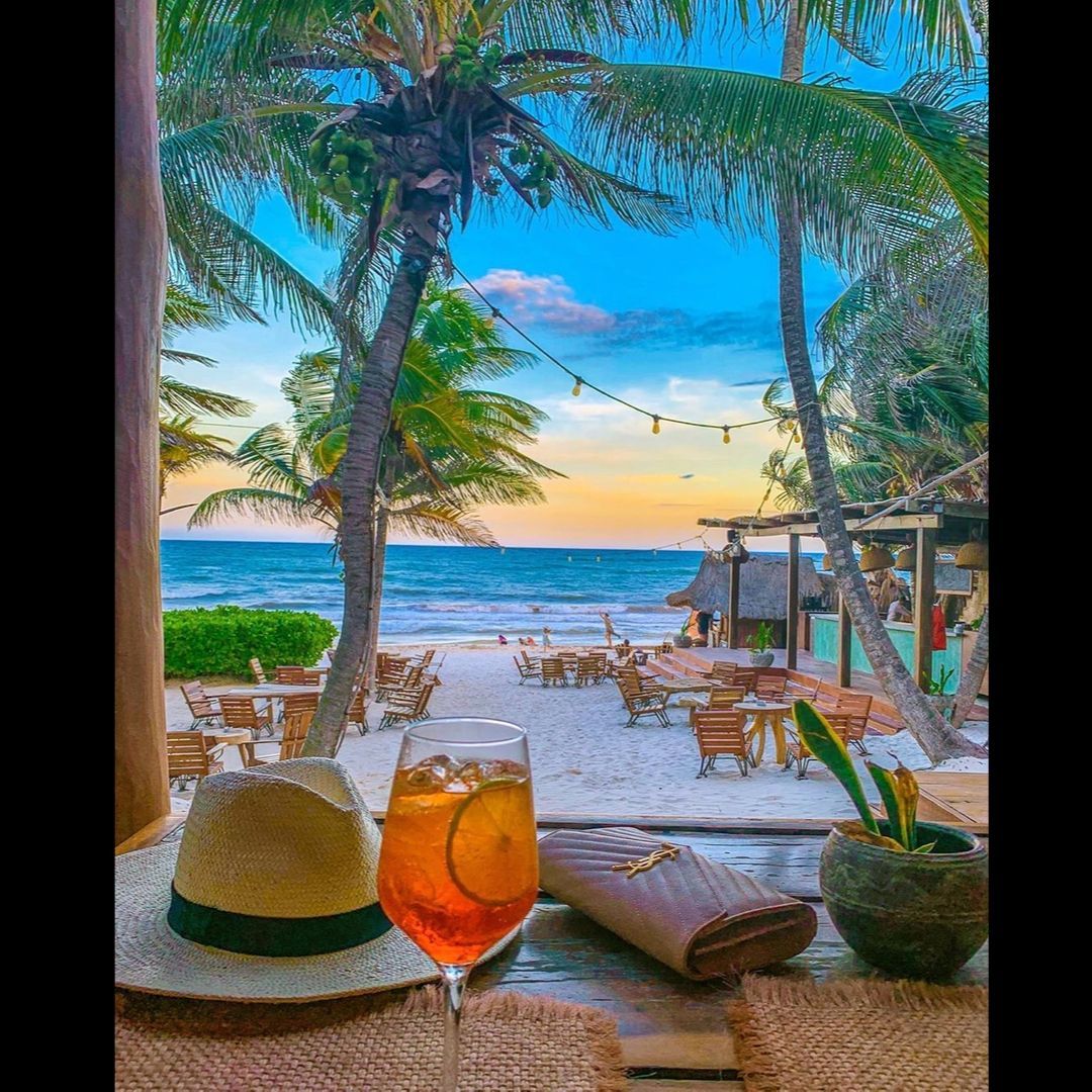 This week takes intrepid traveller Syamizar Dowd to Mexico, enjoying the breeze and only the best kind of blues at Tulum Beach. (Photo: @syadowd/Instagram)