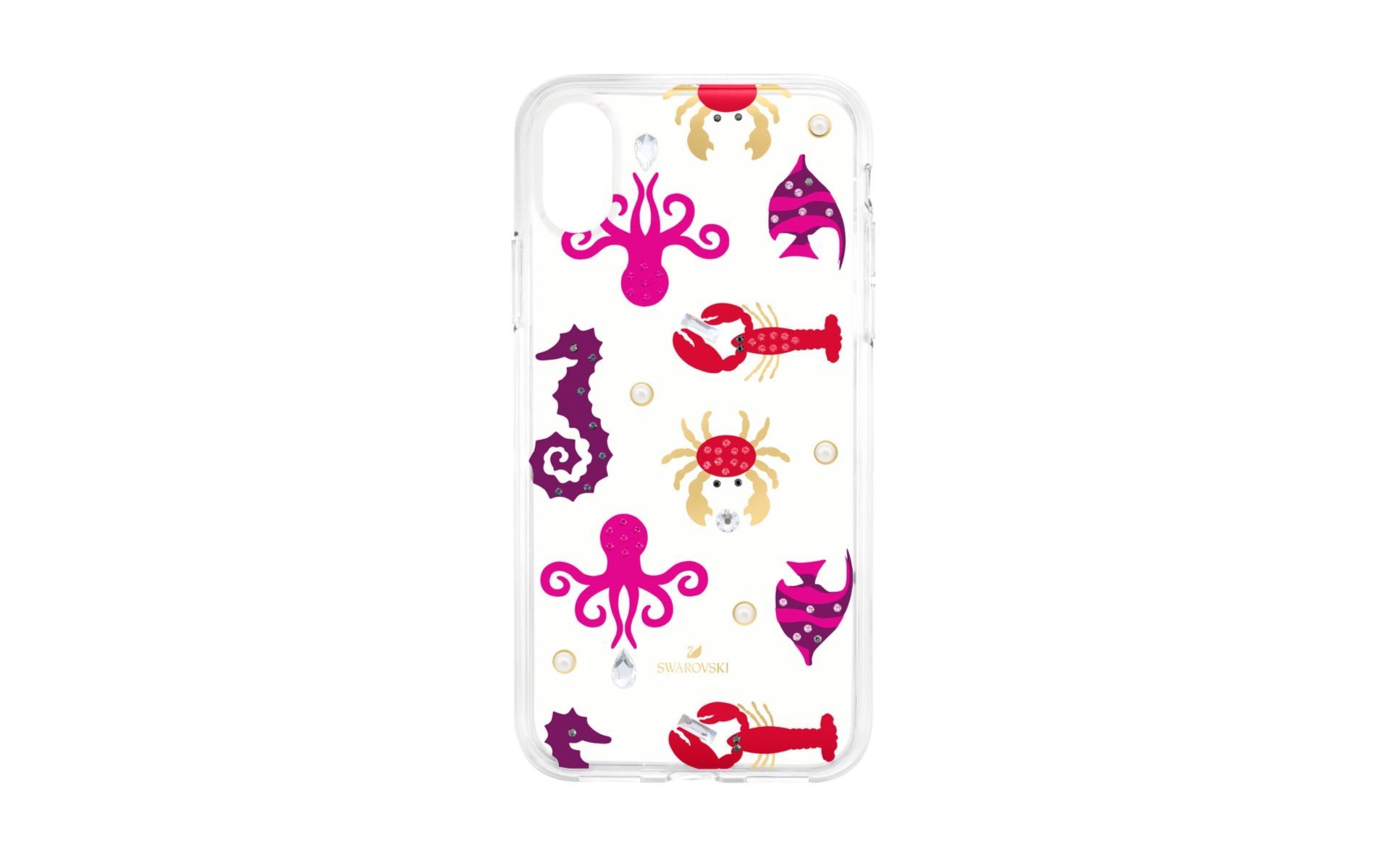 Your beach holiday won't be complete without this crystal-studded case with colourful sea life. (Photo: Swarovski)