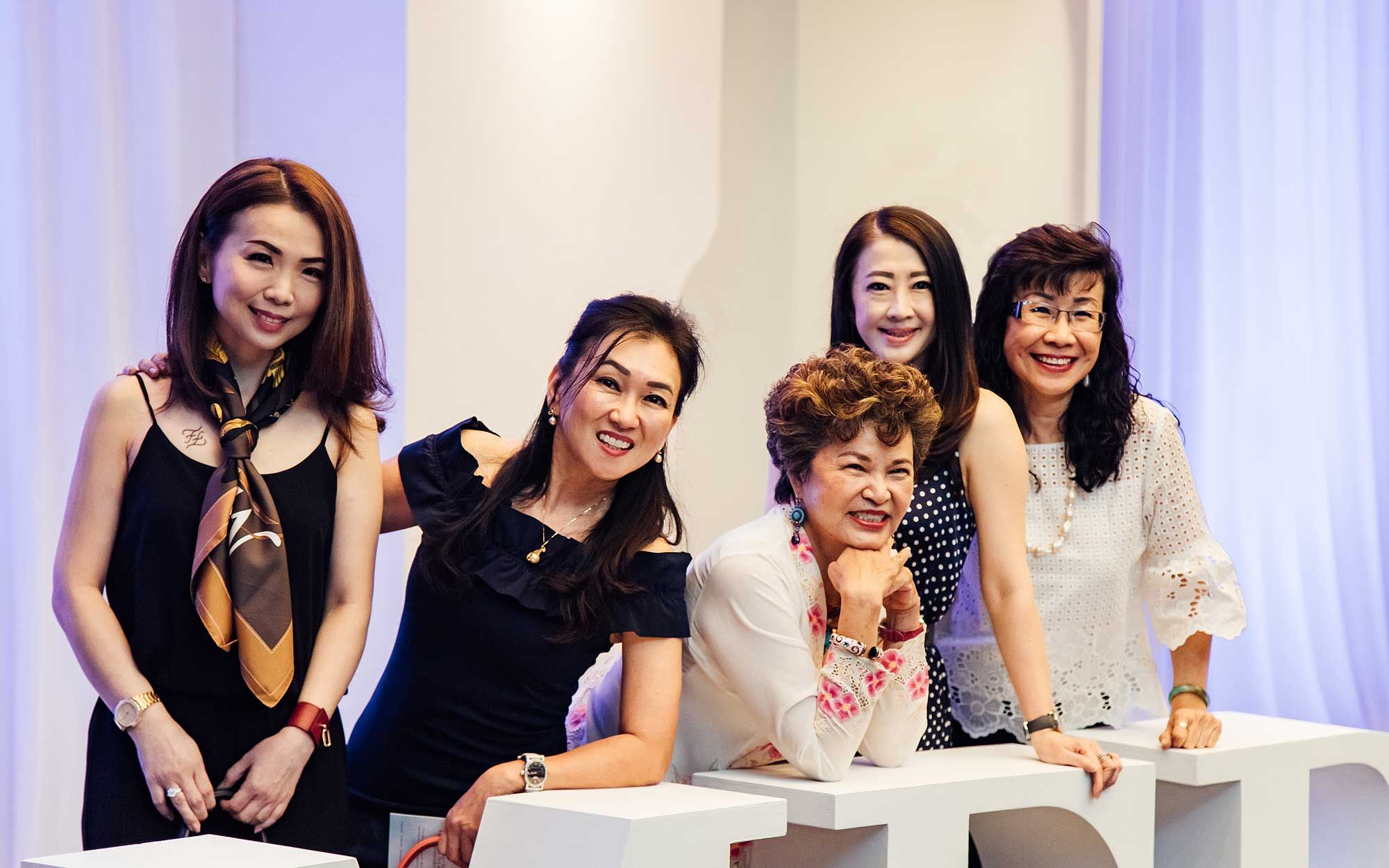 Pauline Gan, Yong Mei Tsin, Tan Sri Ng Yen Yen, Christine Cheah and Florence Fang