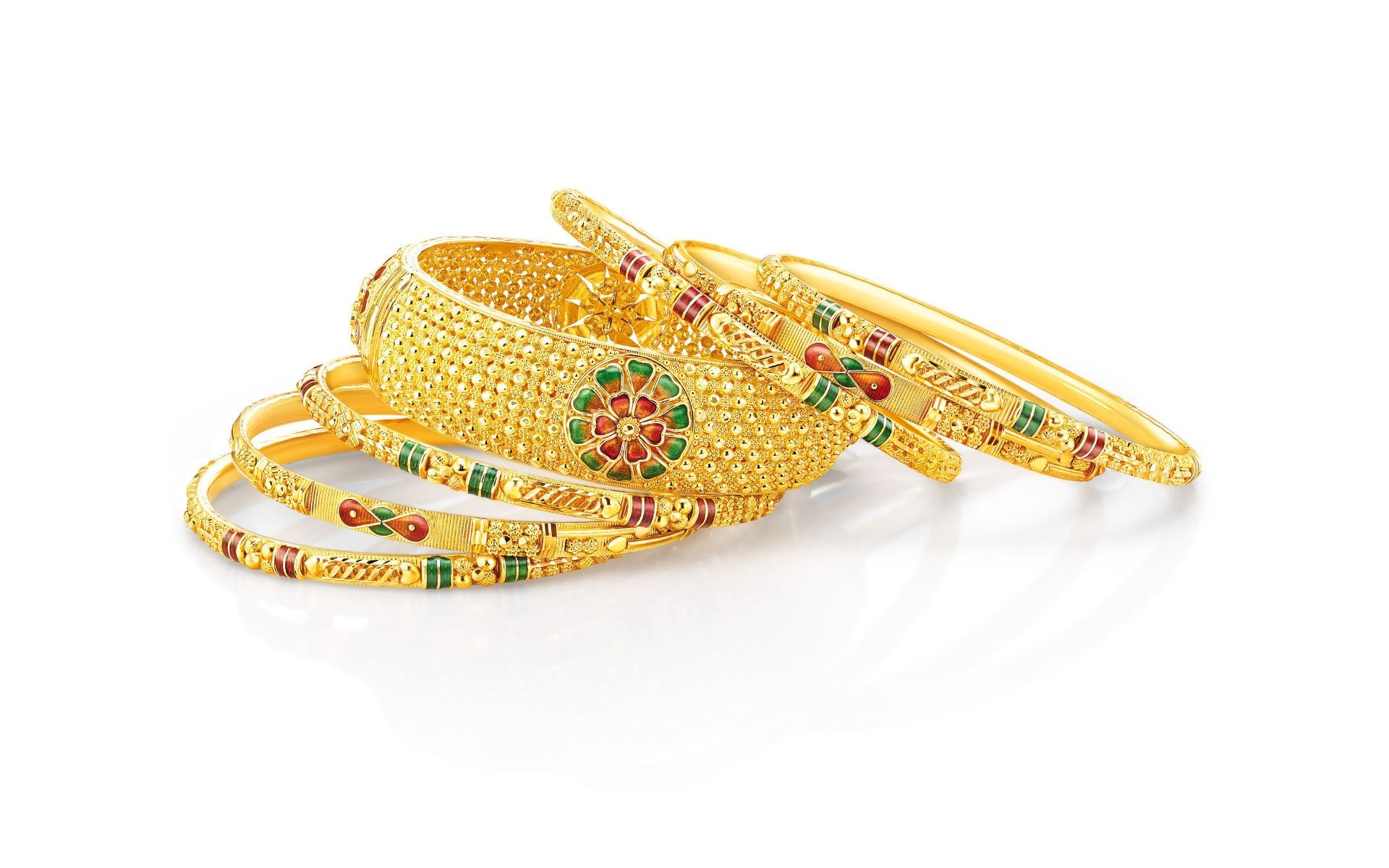 Traditional elements in your jewellery like these bangles are a must-have