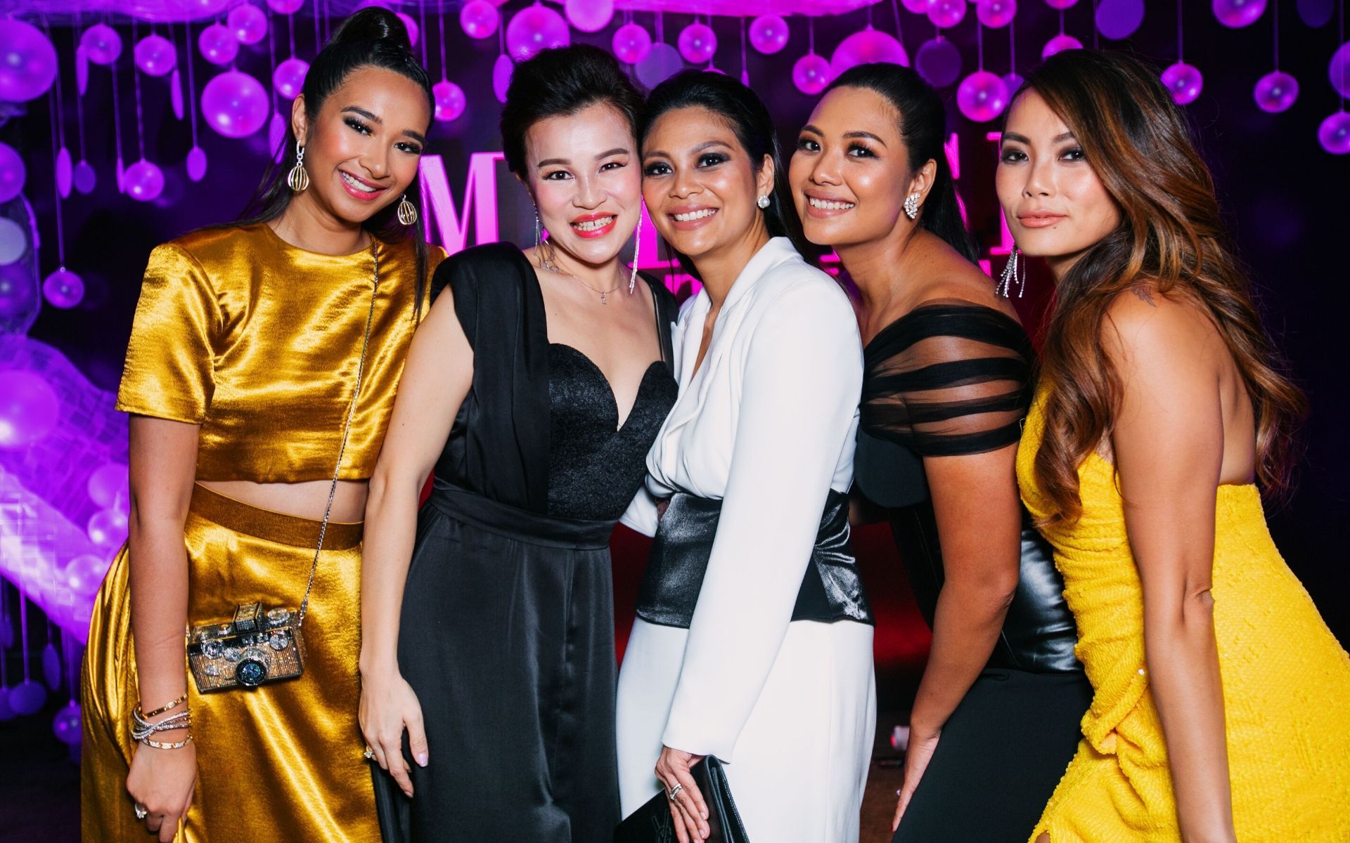 Ally Mukhriz, Melissa Sim, Zaireen Ibrahim, Zaida Ibrahim and Ung Yiu Lin at Malaysia Tatler Ball 2019