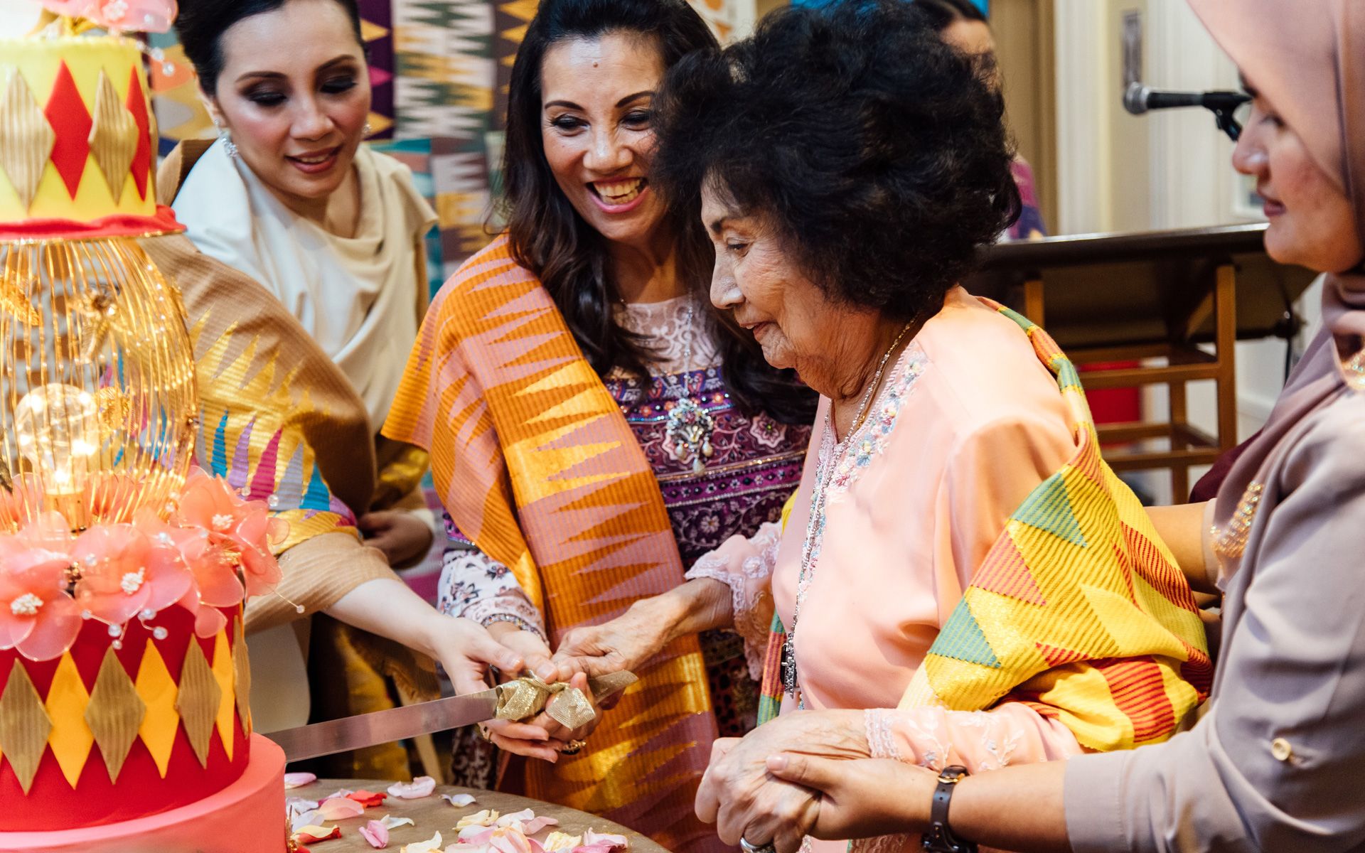 Tengku Asra Jehan, Tunku Puteri Tunku Puan Sri Dato’ Seri Jawahir and HRH Tuanku Najihah Tunku Besar Burhanuddin