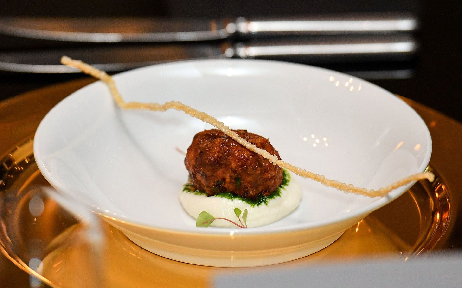 Kiss the Tramp: Chef Robinson's version of spaghetti and meatballs, as seen in the 1955 classic, Lady & the Tramp.