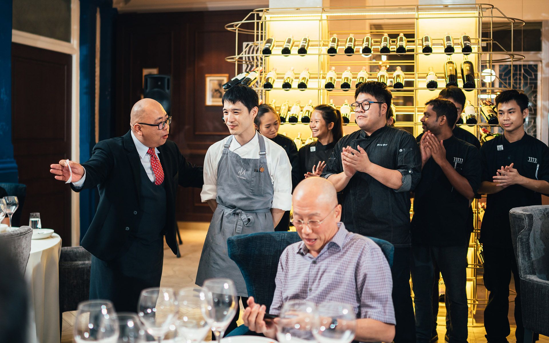 Giving a warm welcome to the talented Chef Takuya Yamashita from Whitegrass Restaurant, Singapore