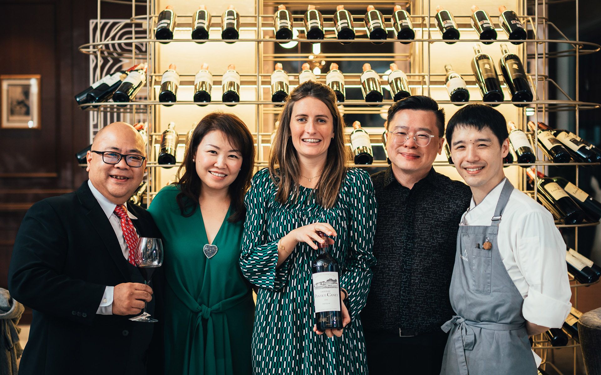 Vincent Tan, Datin Karen H’ng, Justine Tesseron, Dato’ Sean H’ng and Chef Takuya Yamashita
