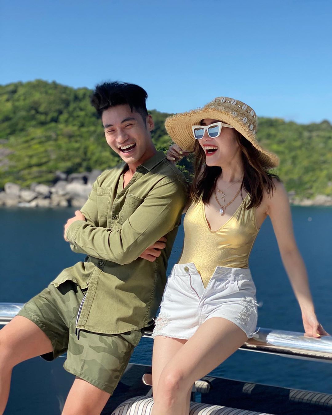 Celebrating Valentine's Day and Loui Lim's birthday in style is jet-setting female boss Chryseis Tan off on some exotic cruise. (Photo: @chrystan_x/Instagram)