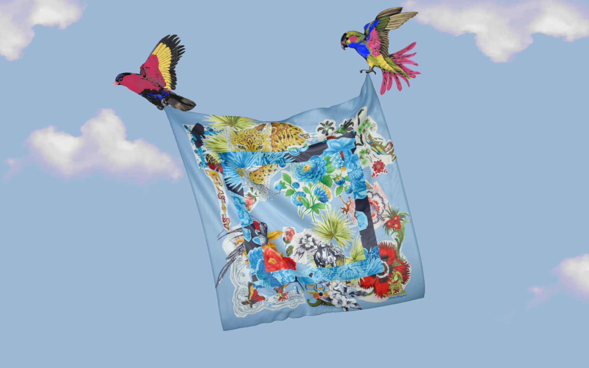 The new Magic of Print capsule collection is characterised by a patchwork of iconic elements from the Maison’s silk heritage.