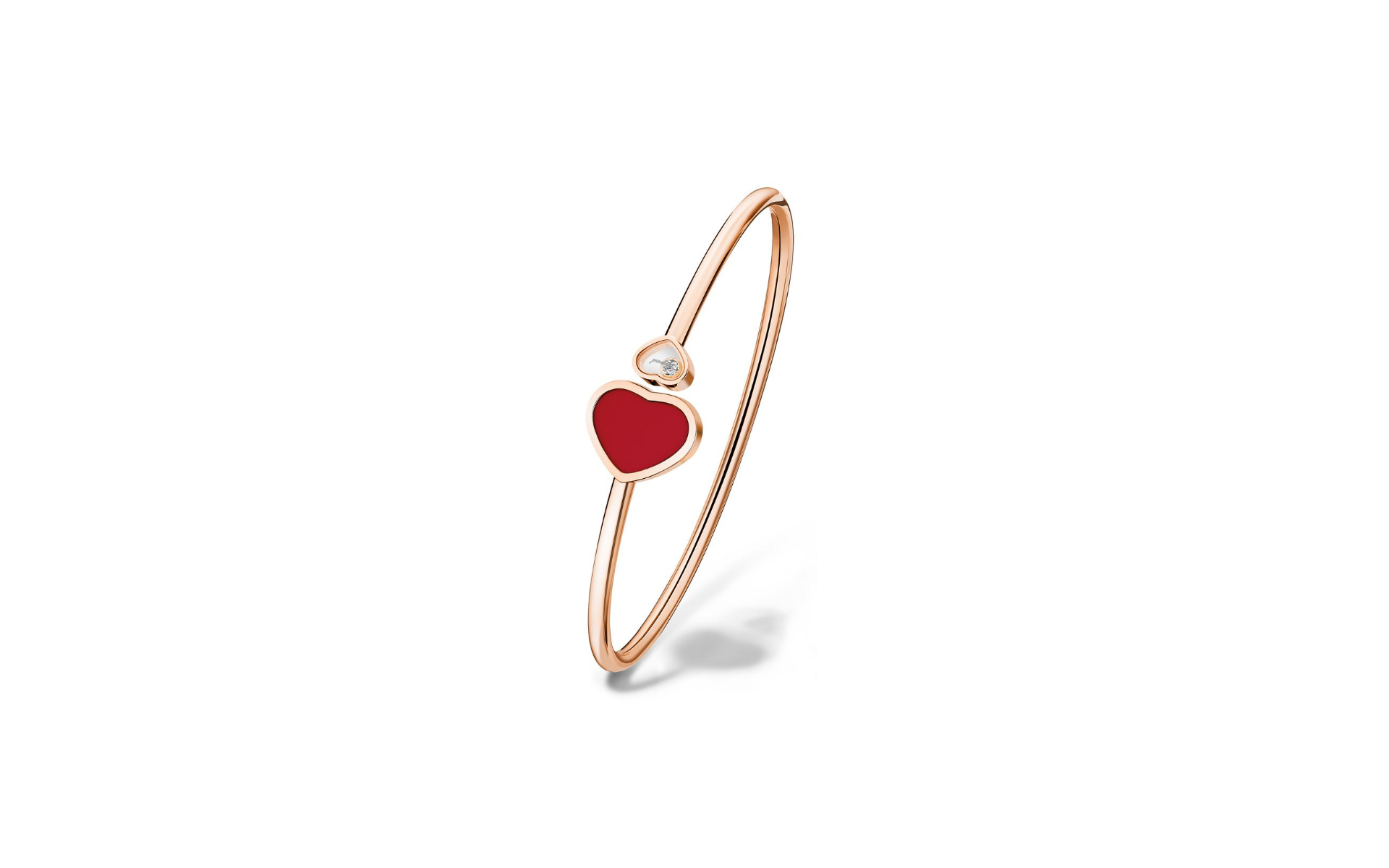 Adorned with Chopard's talismanic heart and the Maison's iconic dancing diamonds, this Happy Hearts bangle is the perfect match for big-hearted women. Photo: Chopard