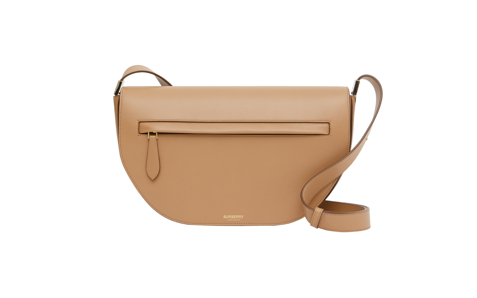 The Burberry Olympia Bag was first introduced on the AW20 runway. The structured shoulder bag adorns gold-plated hardware and an embossed logo defining a sophisticated look that creates a distinctive style.