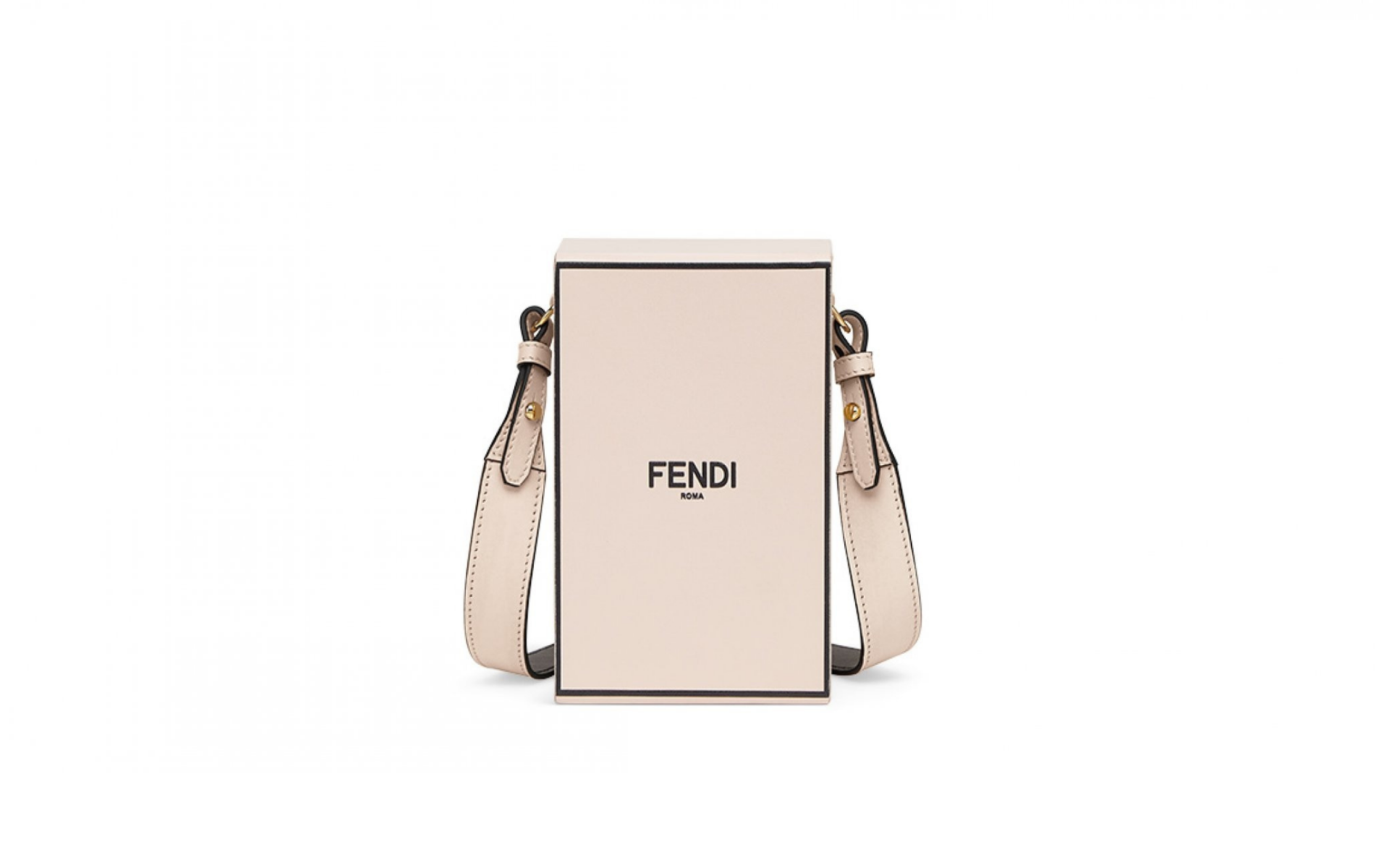 The Fendi Pack is a unisex accessory made from wood and covered in pink leather, with gold-finish metal for a luxurious accent