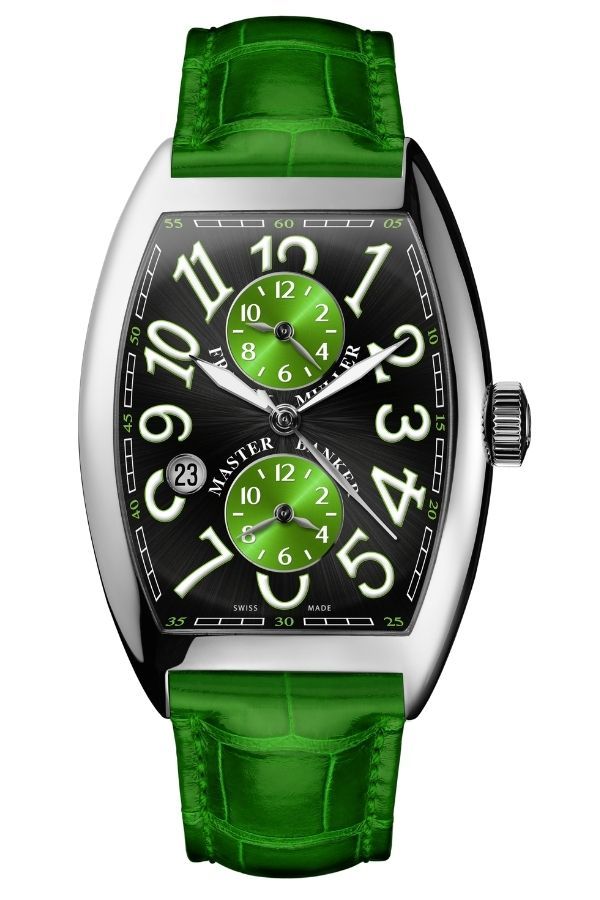 Franck Muller Cintrée Curvex Master Banker Asia Exclusive in steel with three-time zone function (Photo: Franck Muller)