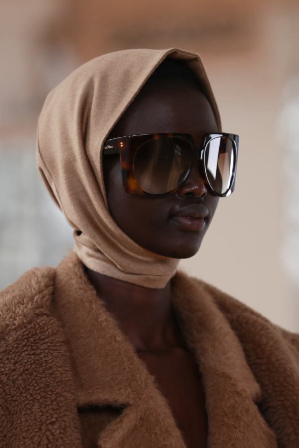 Headscarves are one of the reigning pieces in this collection