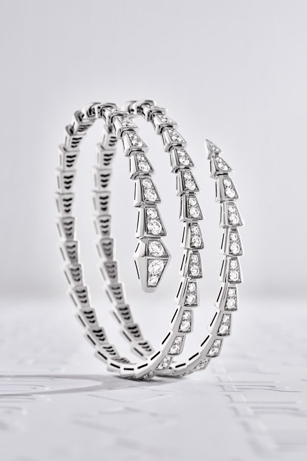 This won't bite: Look your best with Bulgari's untameable Serpenti Viper white gold bracelet wrapped delicately around your wrist (Photo: Bulgari)