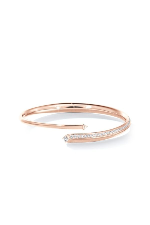 Set with rare and responsibly sourced diamonds, the Forevermark Avaanti Pavé Bypass Bangle is a treasure worth holding close (Photo: DeGem)