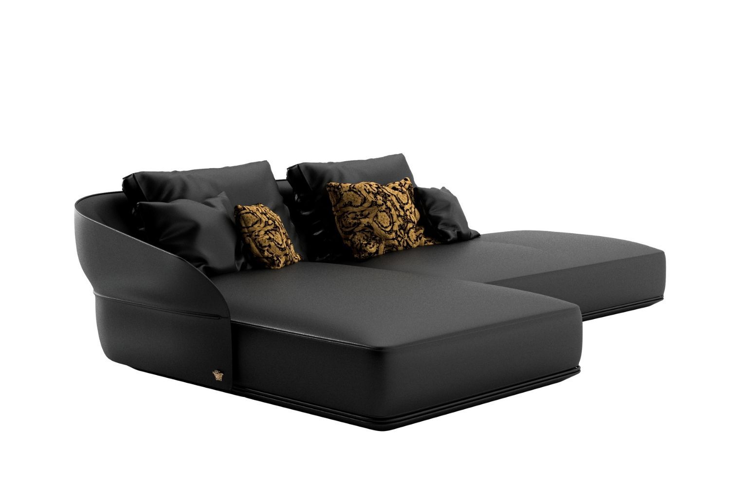 Is it possible to be a stylish couch potato? Versace makes it so with the new Goddess Sofa from the Versace Home 2021 collection. (Photo: Versace)