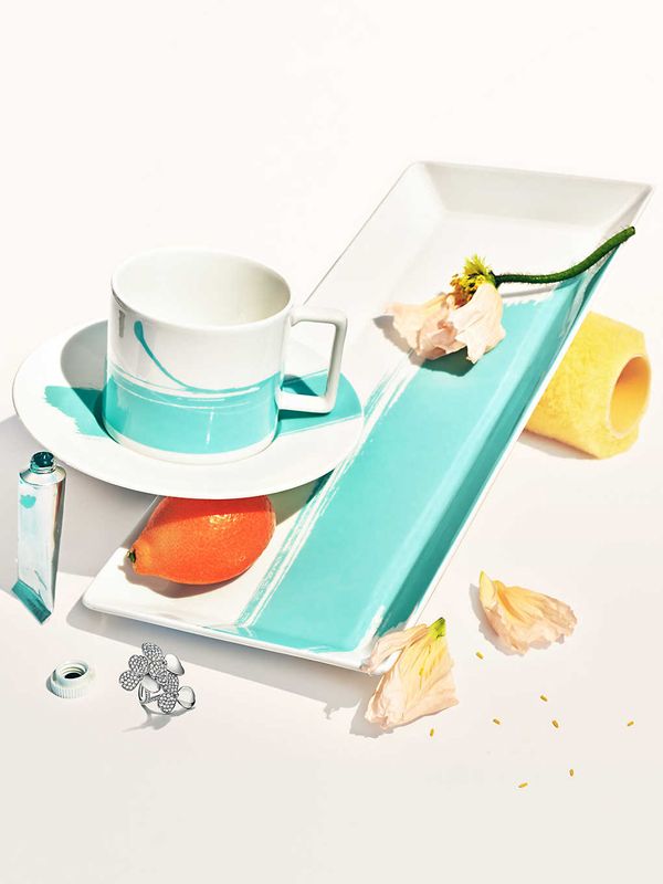 This bone china collection of tableware and accessories by Tiffany & Co. bursts with the jewellery brand's signature robin egg blue, certain to lift you out of the blues any day (Photo: Tiffany & Co.)
