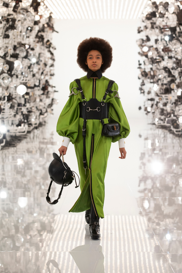 A blend of romance with the modern leather harness