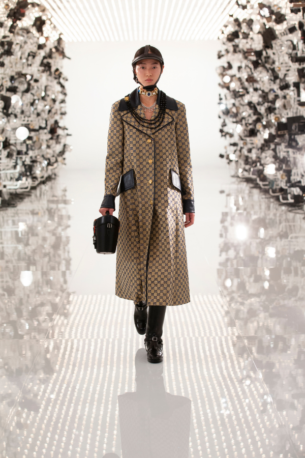 The riding helmet is a nod to Gucci's past equestrian inspiration