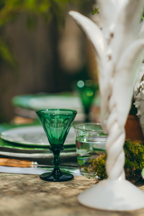 Green is naturally one of the prominent colours of this collection