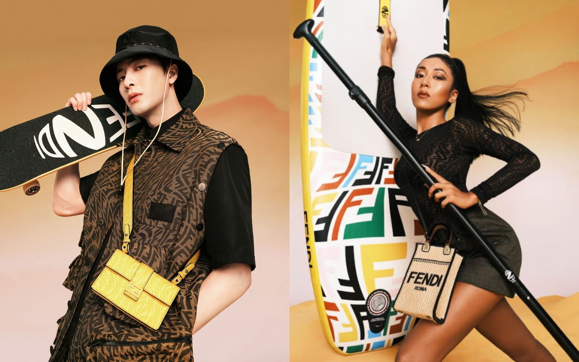Jackson Wang and Jike Junyi star in the Fendi Summer Capsule Collection campaign