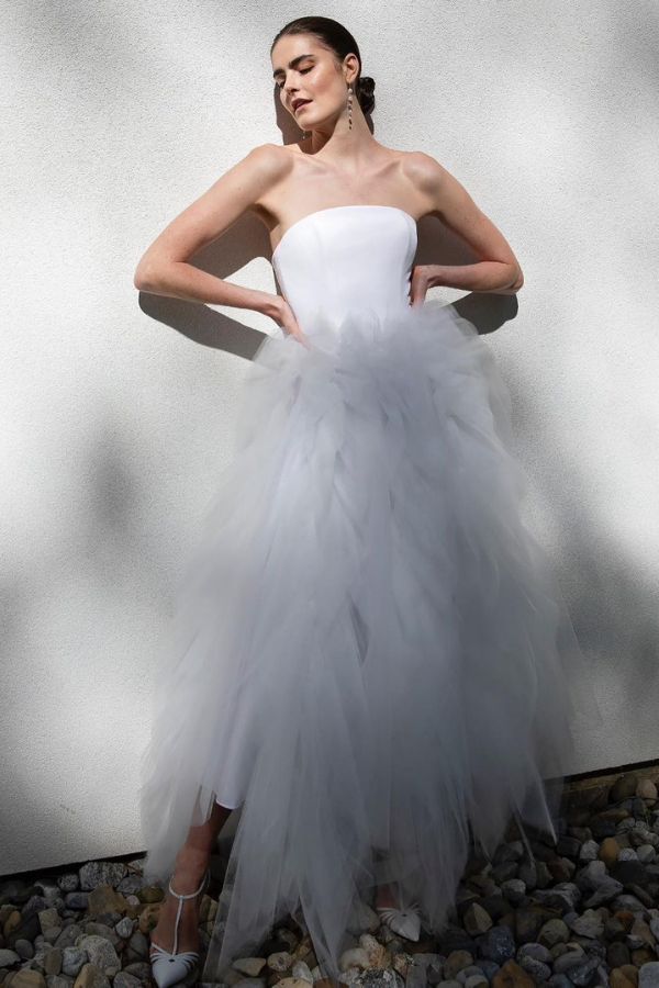Channel your inner Tinkerbell with this ruffled tea dress