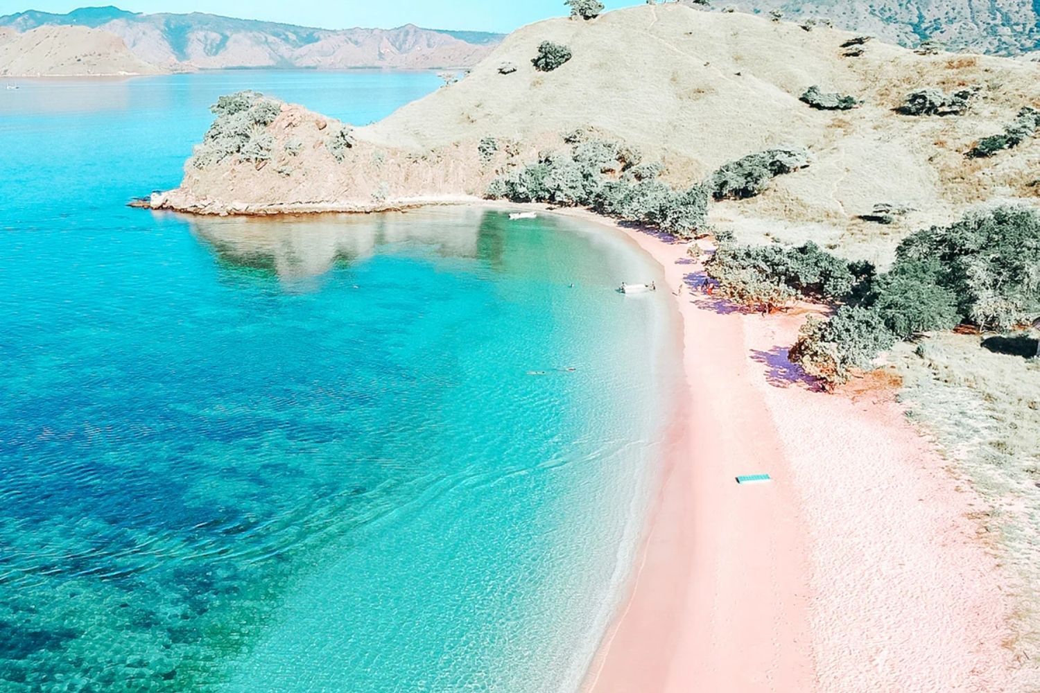 From sea glass-covered beaches to the soft pink sands of Pantai Merah in Indonesia's Komodo Island (pictured here), these beaches are truly unique (Photo: Ministry of Tourism, Indonesia)