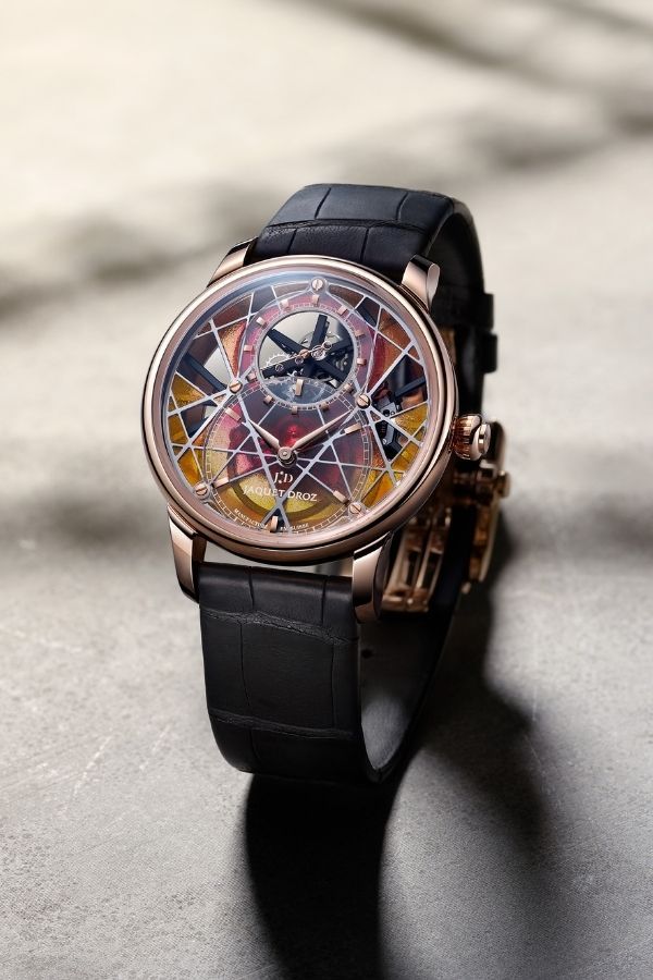 Jaquet Droz Grande Seconde Skelet-One Tourbillon with plique-à-jour enamel dial