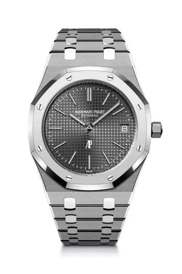 Audemars Piguet Royal Oak “Jumbo” Extra-Thin Only Watch with a case in titanium mixed with palladium-based Bulk Metallic Glass