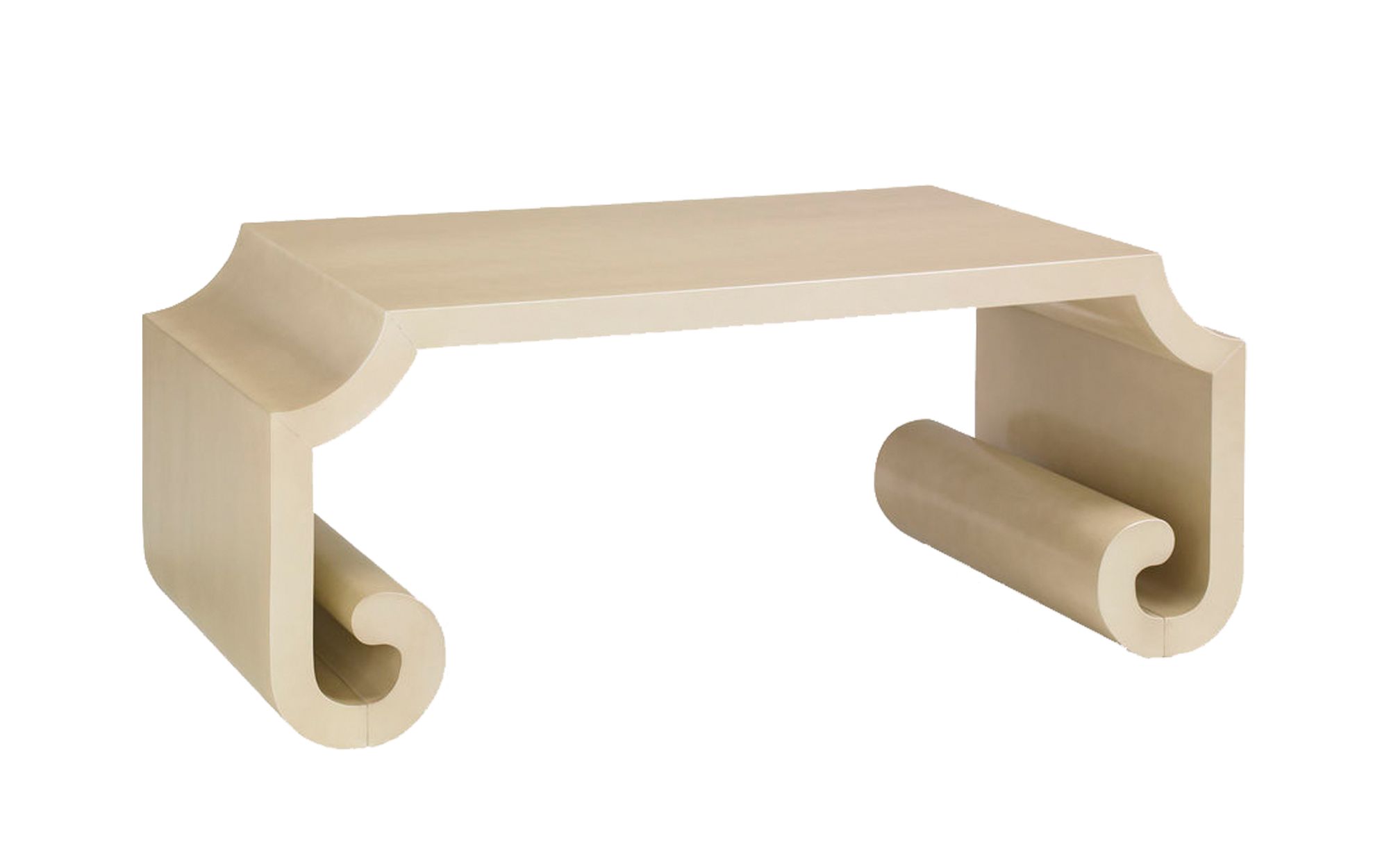 Playing up whimsy and elegance, Caracole Classic’s Curly Q cocktail table is perfect for modern homes. Available at Dexterton.