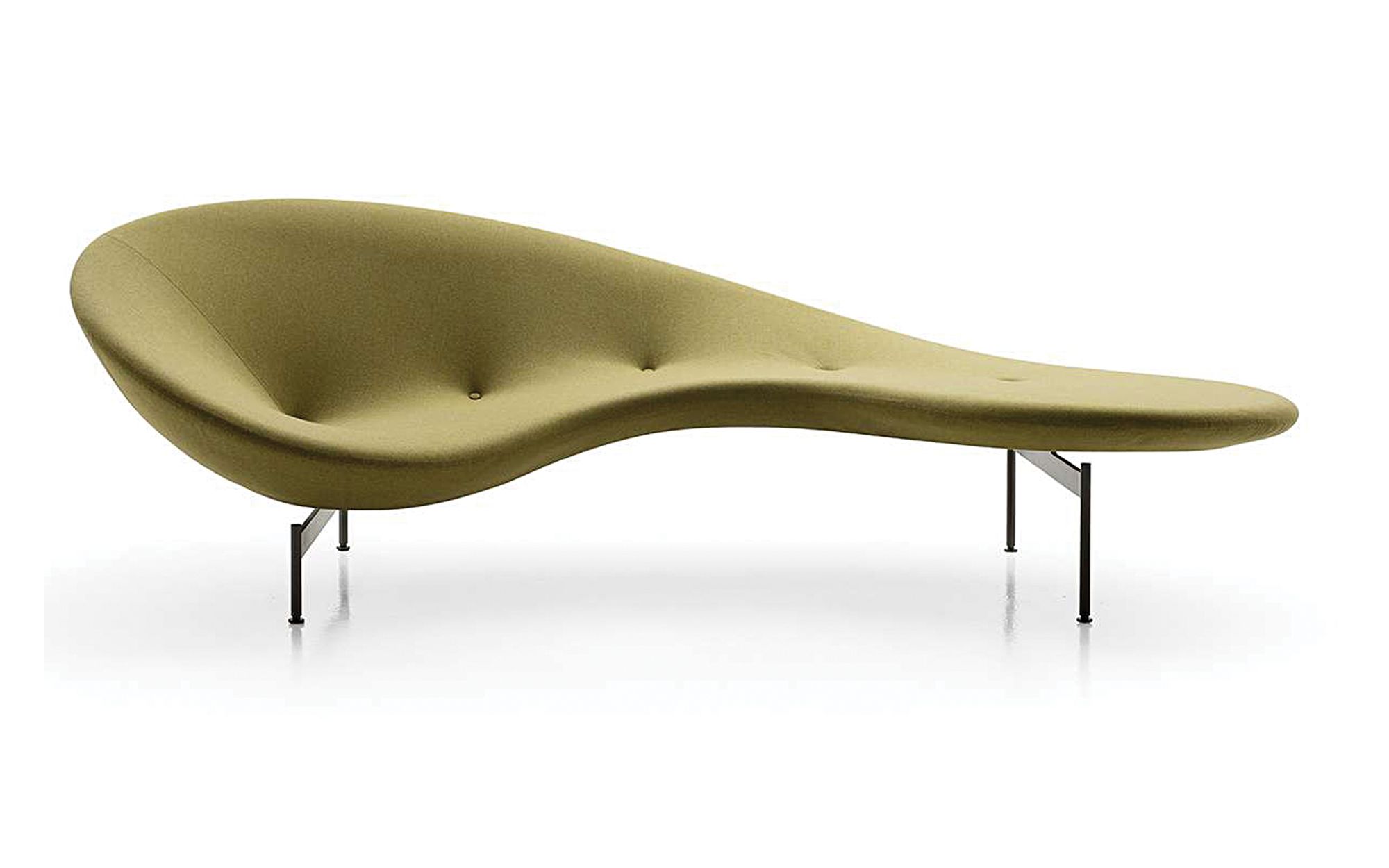 Inspired by—and taking its name from—a key ingredient in Japanese cuisine, the avant-garde look of the Eda-Mame sofa evokes a luxe modernity. Available at B&B Italia