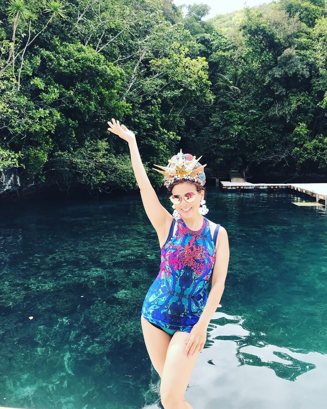 Making the most of the Philippines' beautiful Palawan island, the sea princess herself waves goodbye to 2018 in style. (@seaprincess888)