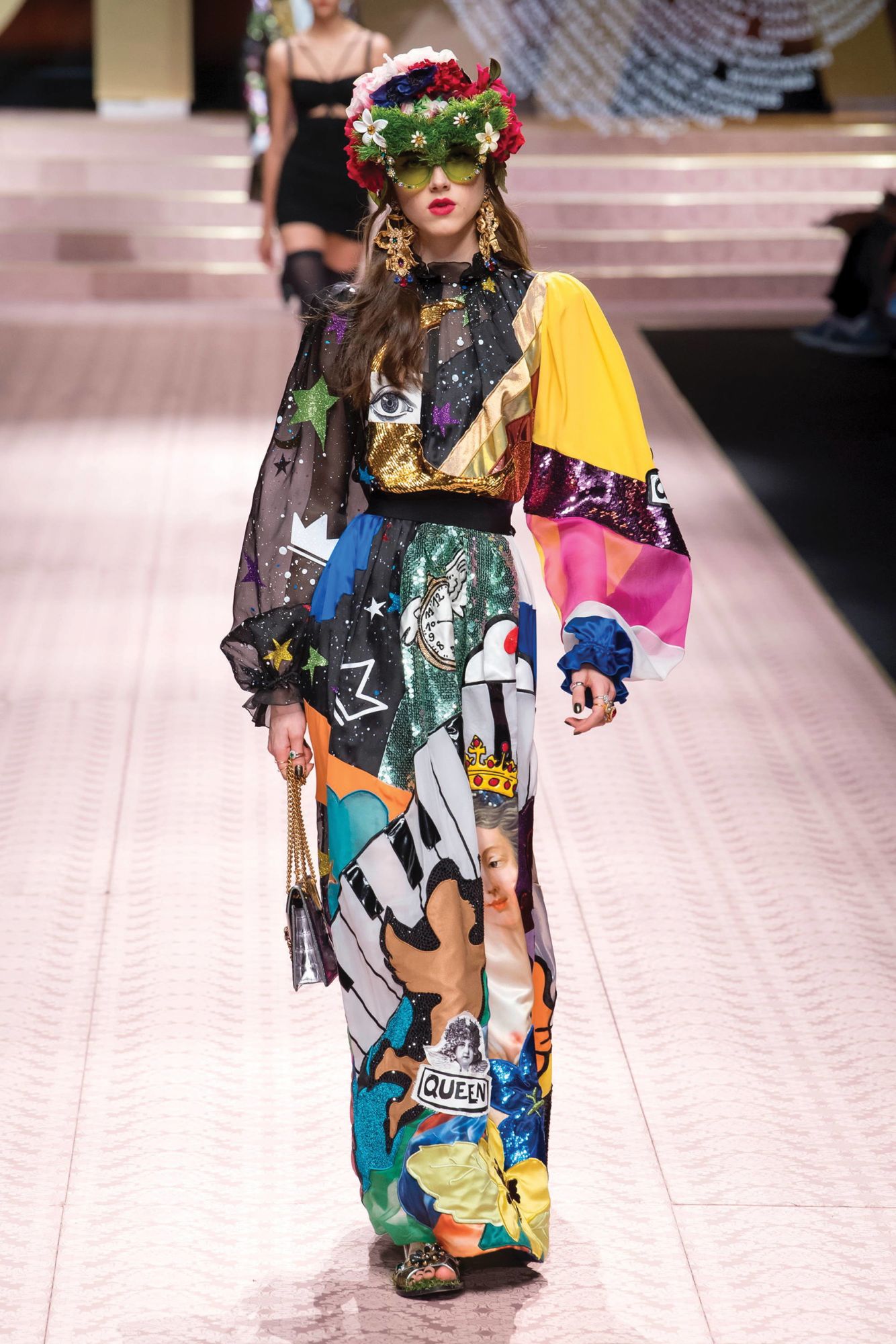 DOLCE & GABBANA | Graphic print dress from the spring/summer 2019 runway