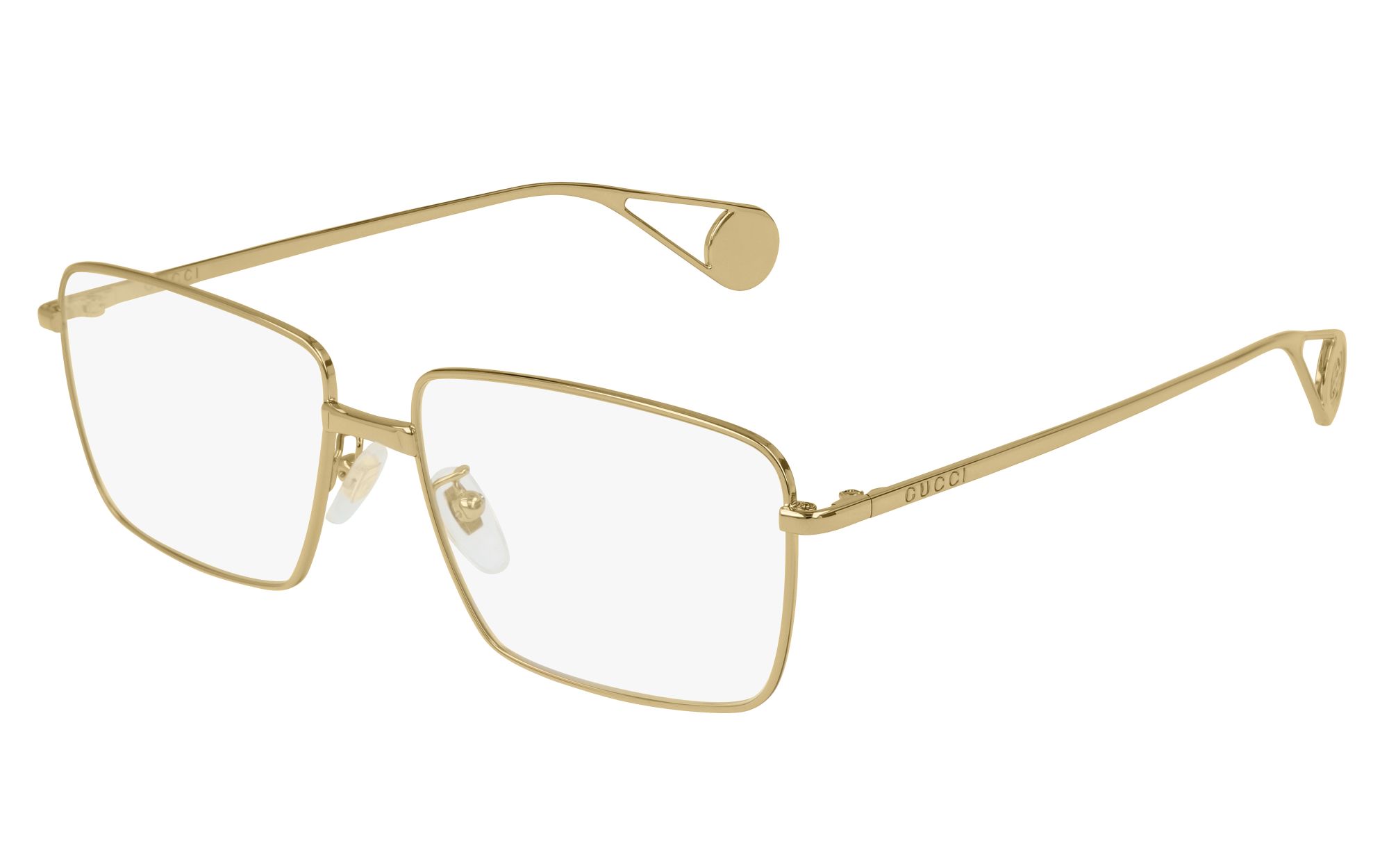 GUCCI | Gold framed clear sunglasses