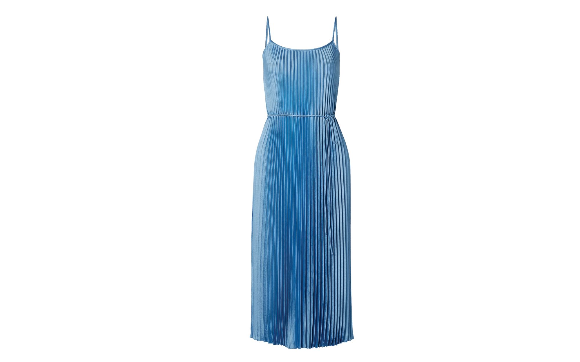 VINCE | Pleated satin midi dress