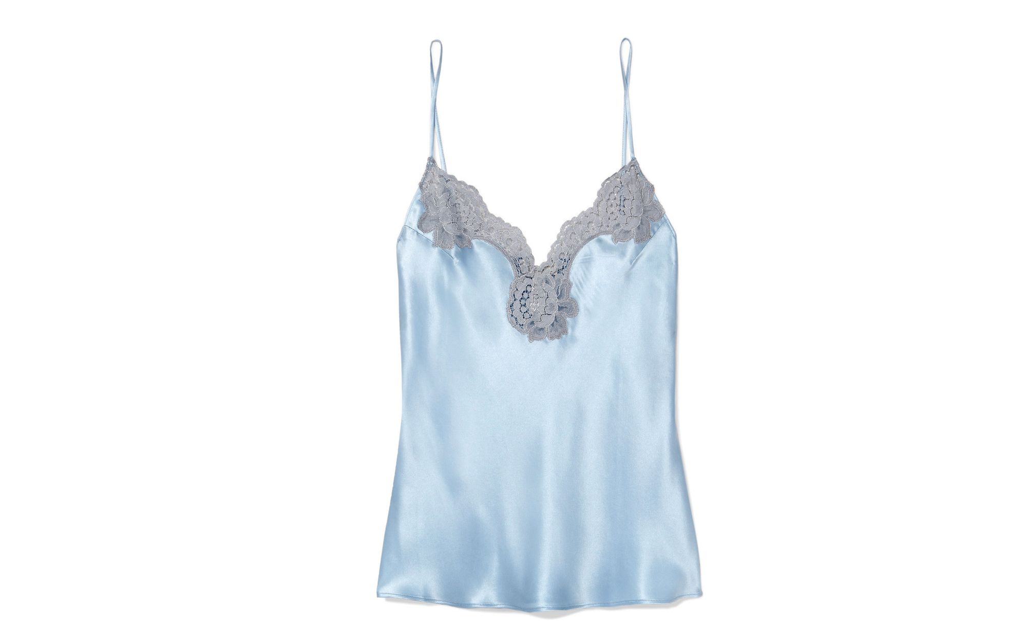 FLEUR DU MAL | Lace-trimmed silk-satin camisole