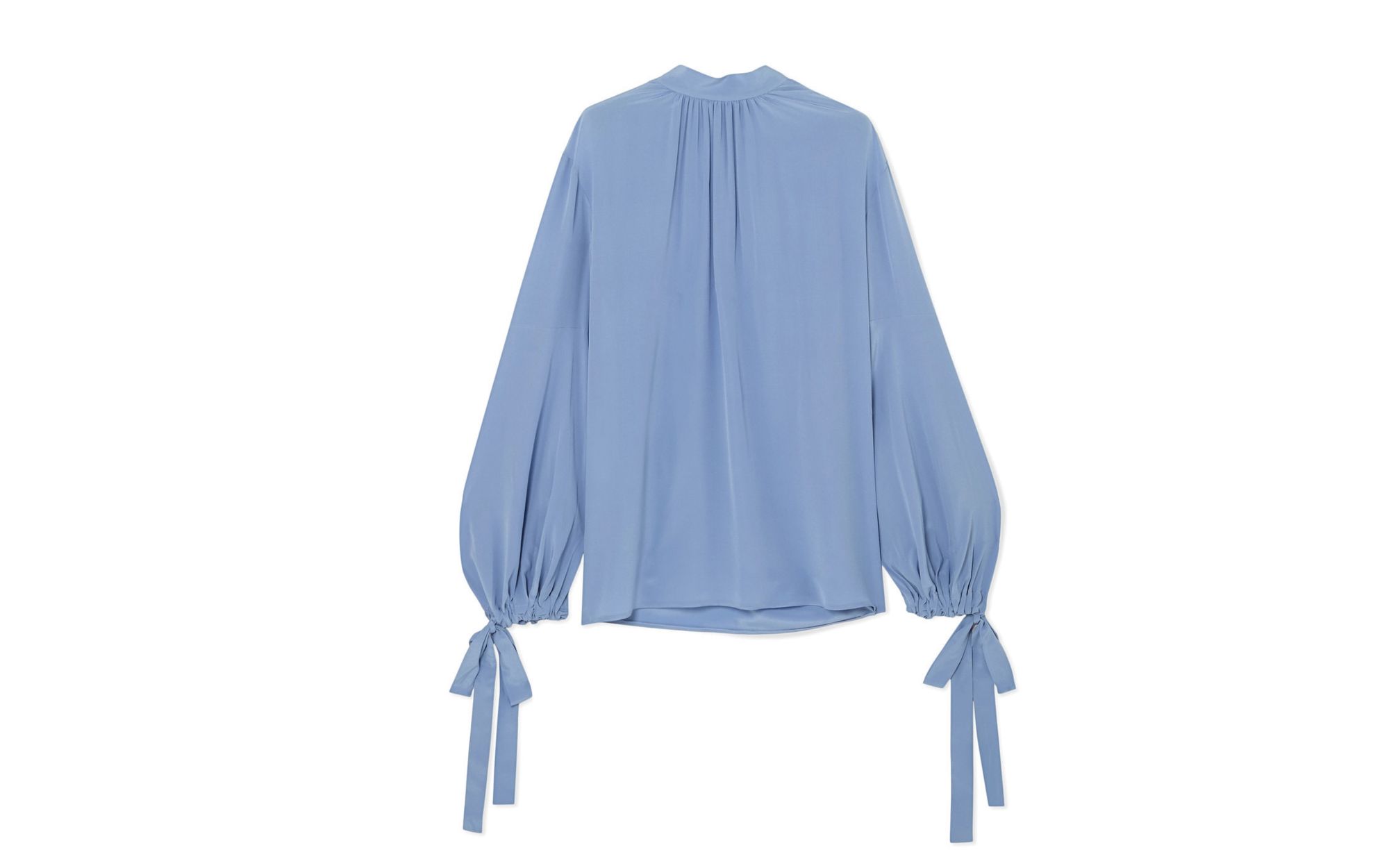 PRADA | Gathered silk crepe de chine blouse