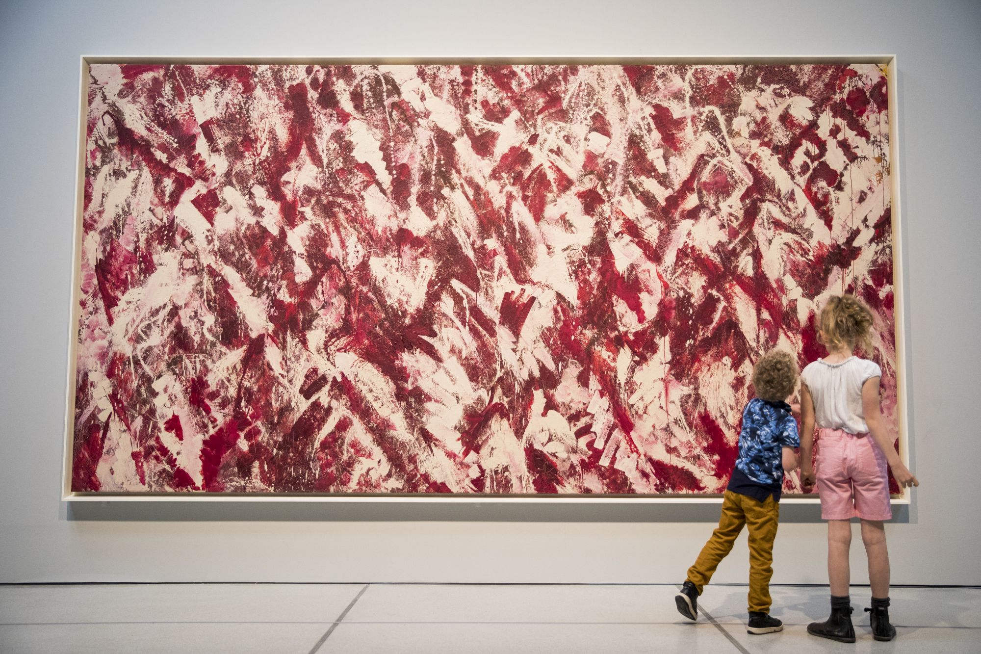 LONDON, ENGLAND - MAY 29: Lee Krasner: Living Colour exhibition at Barbican Art Gallery on May 29, 2019 in London, England. The exhibition is on view 30 May - 1 September 2019. (Photo by Tristan Fewings/Getty Images for Barbican Art Gallery)