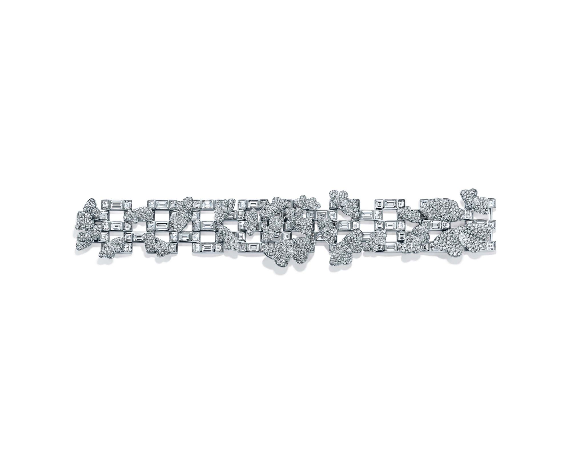 Pair this Tiffany & Co. bracelet with diamonds in platinum with the necklace from the same collection