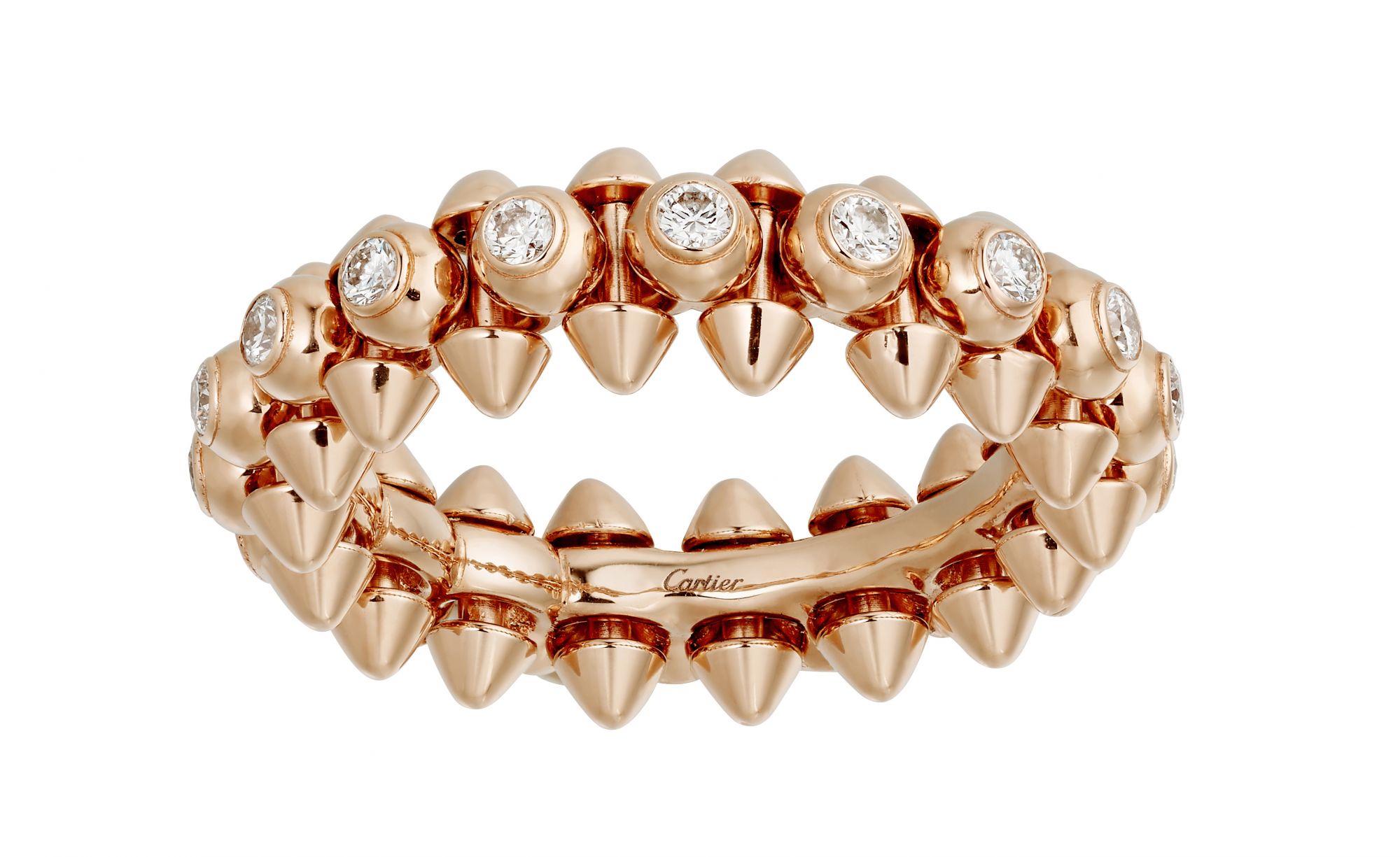 Dare to be edgy with this Clash de Cartier ring with diamonds