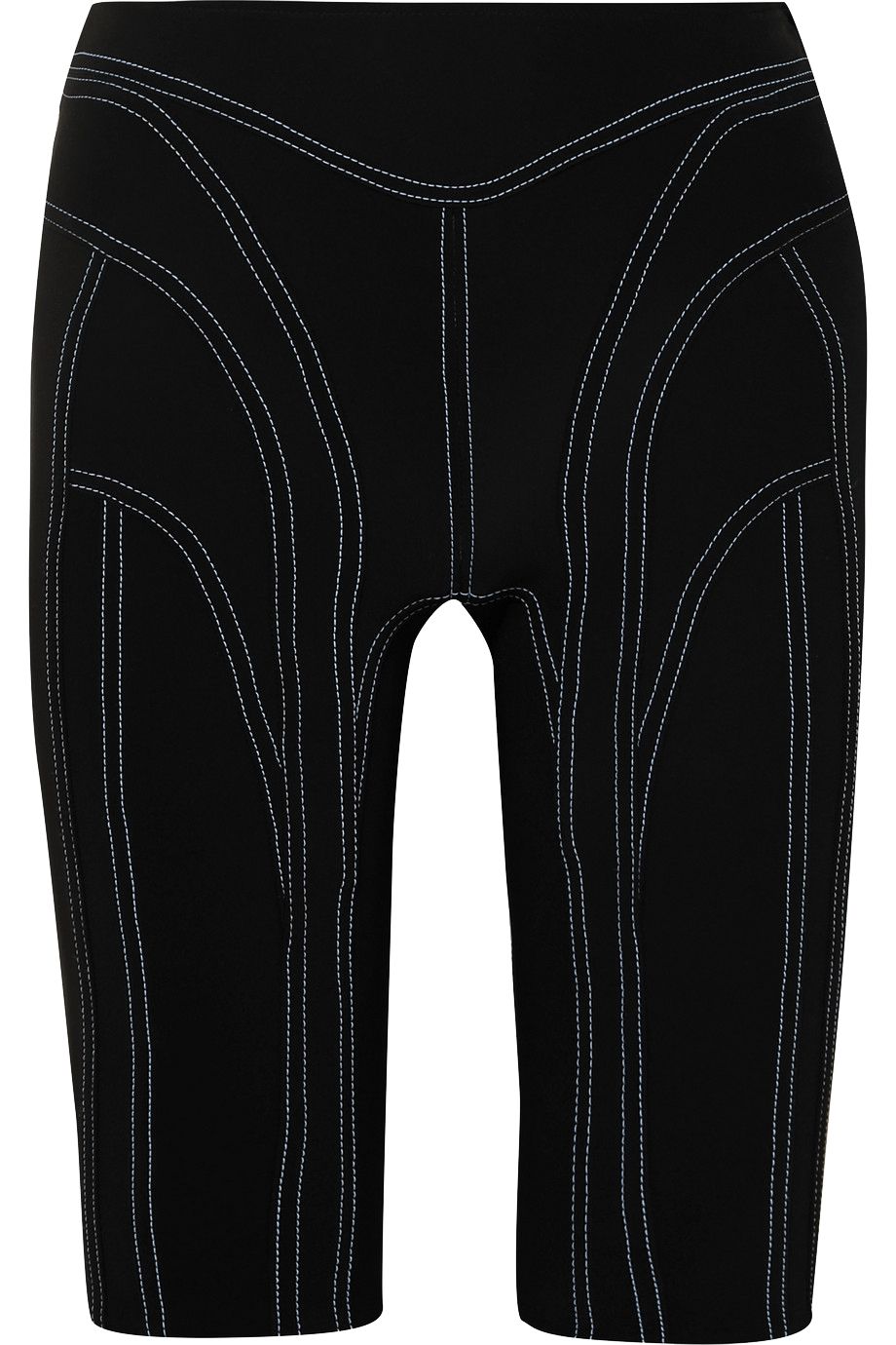 MUGLER | Embroidered stretch-jersey shorts