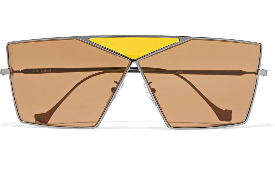 LOEWE | Puzzle large aviator-style gunmetal-tone sunglasses