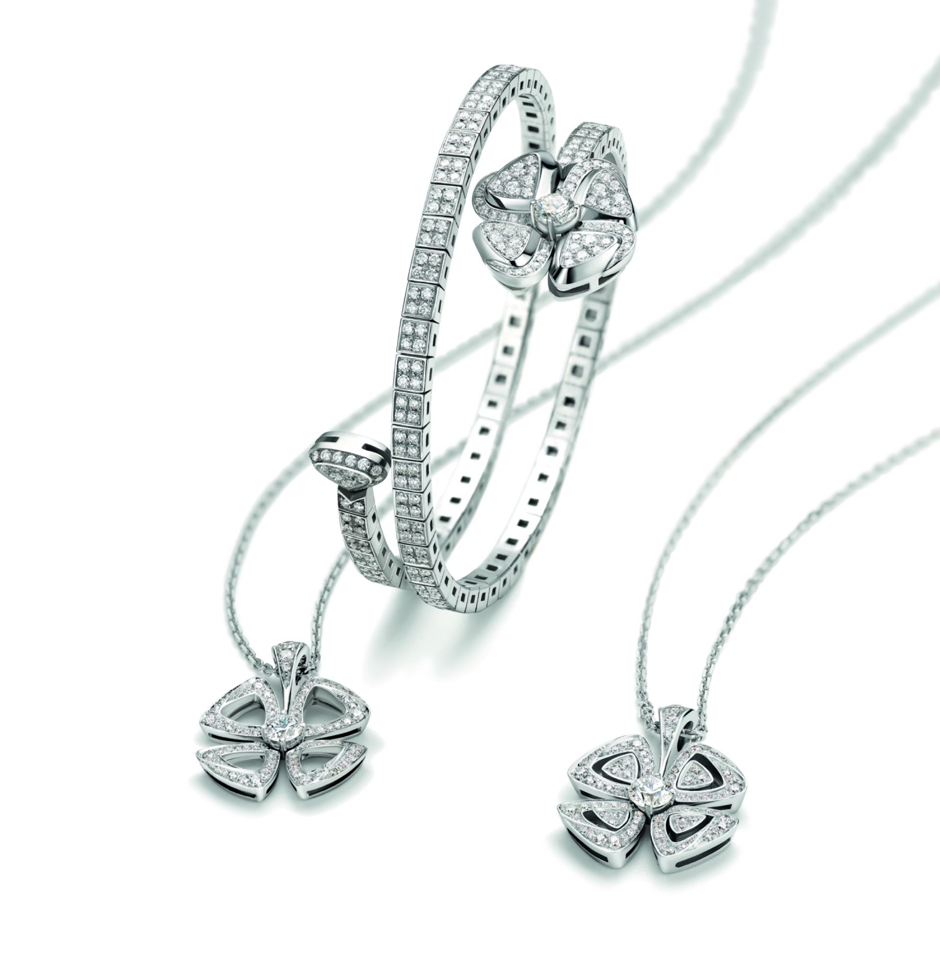 Floral details like these pieces from the Bulgari Fiorever Collection are never amiss in a wedding ceremony