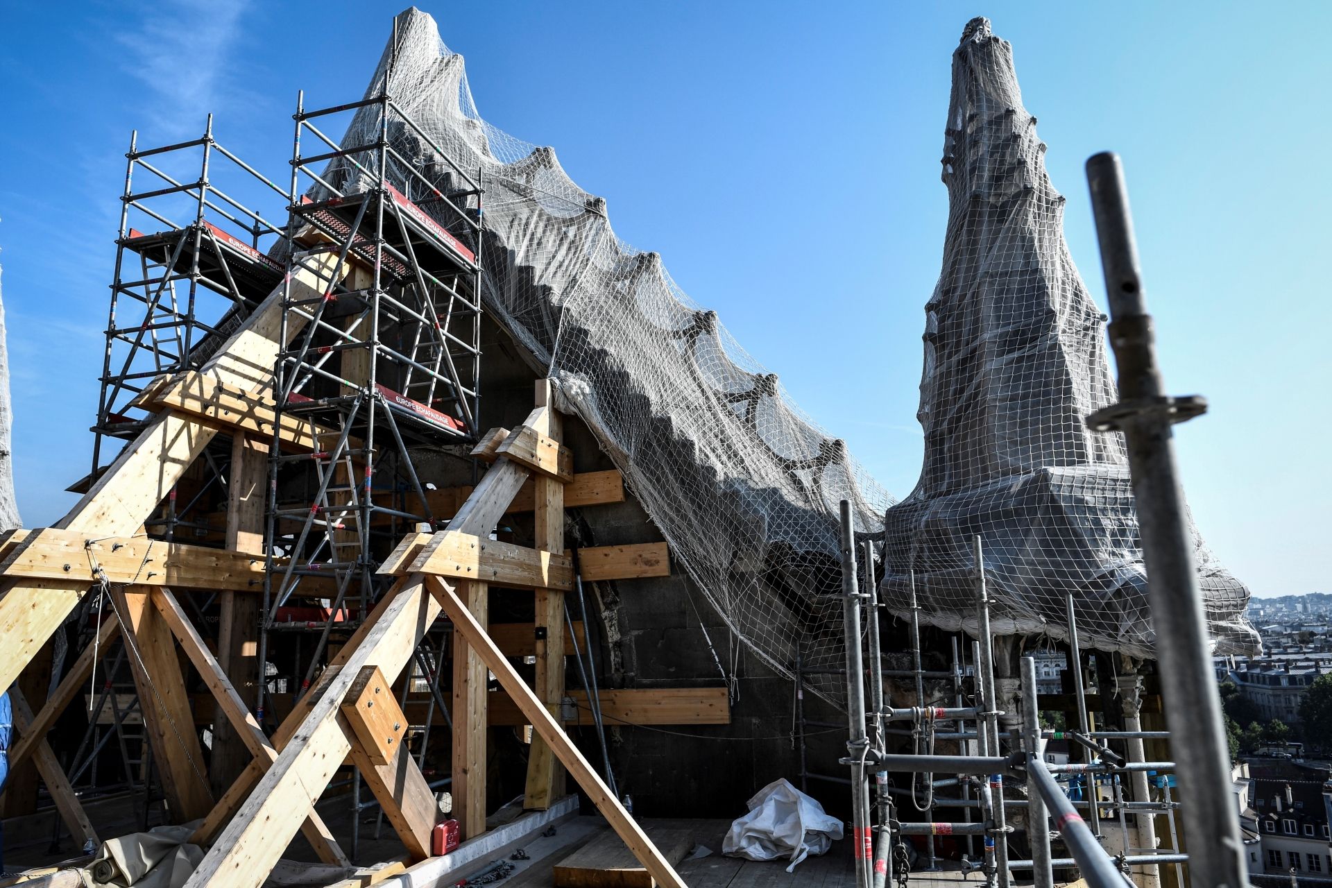 Six months after the April 15 fire that tore through the roof of the 13th-century Paris cathedral and toppled its spire, the reconstruction process is shaping up to be much more complex than many anticipated. © STEPHANE DE SAKUTIN / POOL / AFP