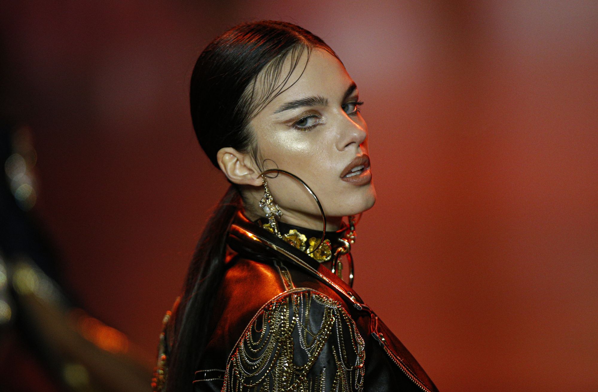 A model walks the runway for The Blonds during New York Fashion Week at Spring Studios on February 09, 2020 in New York City. (Photo by Kena Betancur / AFP)
