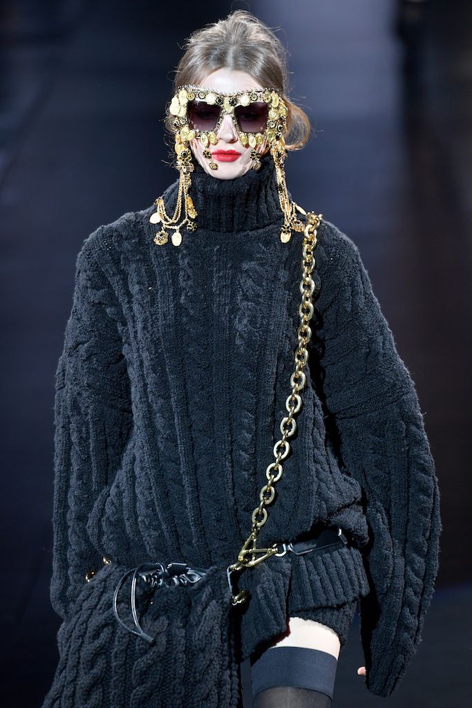 A model presents a creation for Dolce & Gabbana's Women Fall - Winter 2020 fashion collection on February 23, 2020 in Milan. (Photo by Andreas SOLARO / AFP)