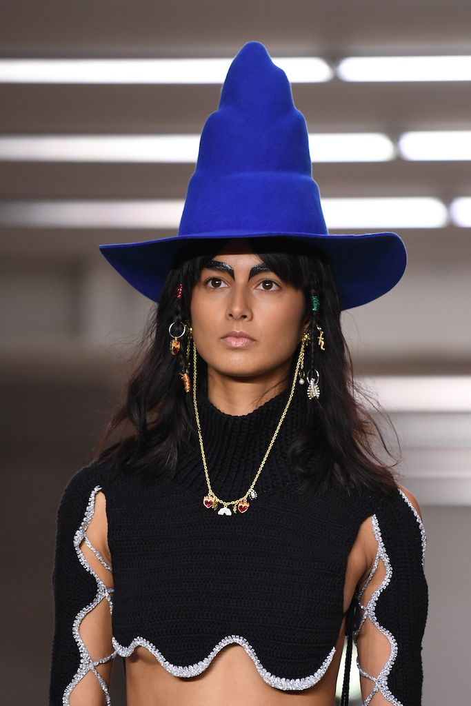 Models present creations during the On/Off catwalk show for their Autumn/Winter 2020 collection on the first day of London Fashion Week in London on February 14, 2020. (Photo by DANIEL LEAL-OLIVAS / AFP)