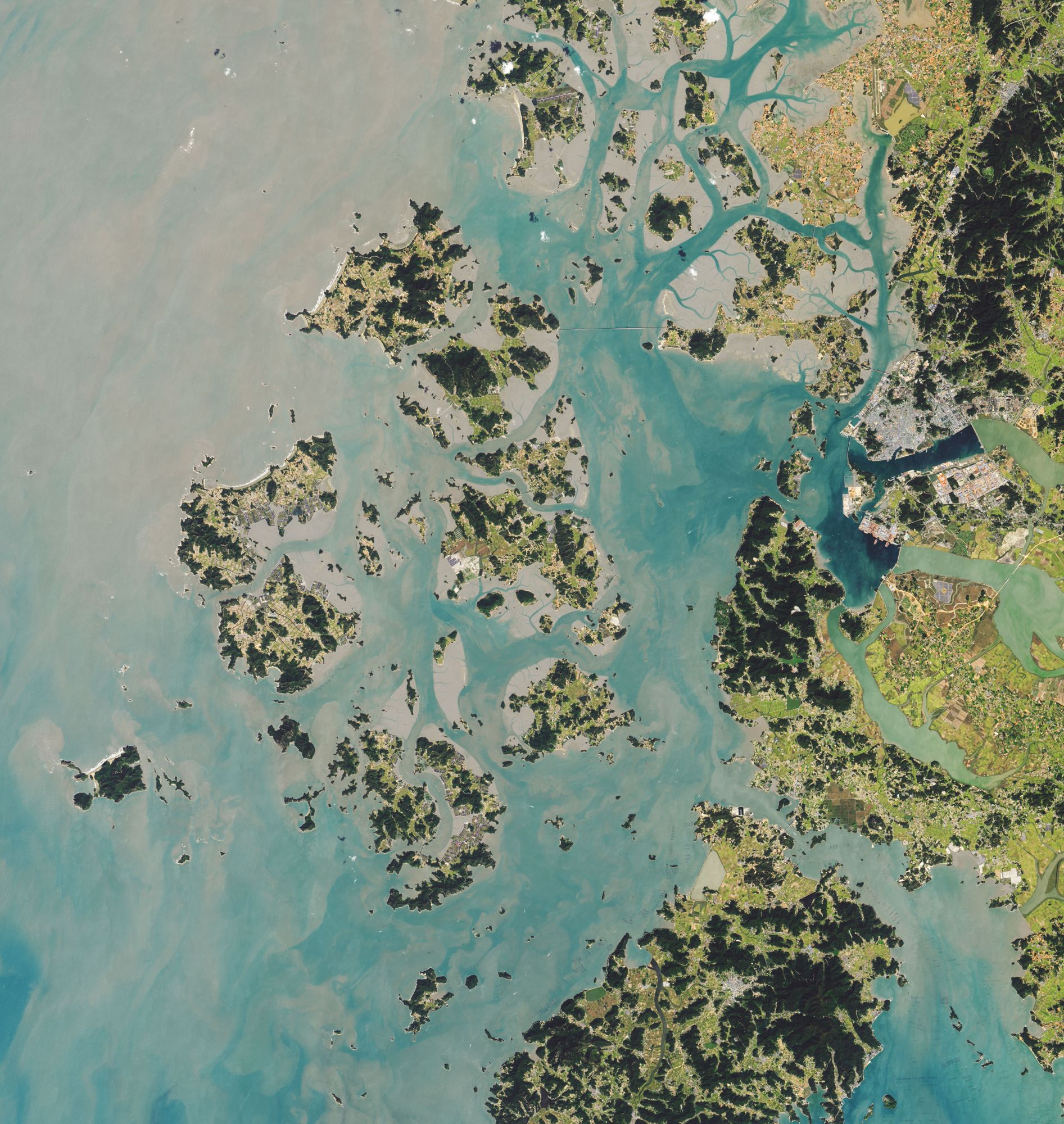 South Korea's A Thousand Islands. | Photo: earthobservatory.nasa.gov