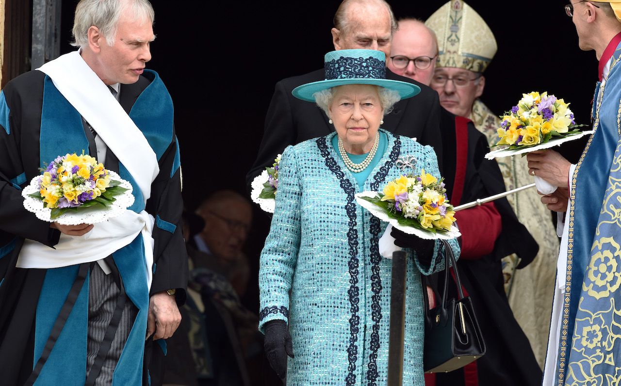 WINDSOR, UNITED KINGDOM - MARCH 24: Queen Elizabeth ll and Prince Philip, Duke of Edinburgh attend the Royal Maundy Service at Windsor Castle on March 24, 2016 in London, England. (Photo by Anwar Hussein/WireImage)