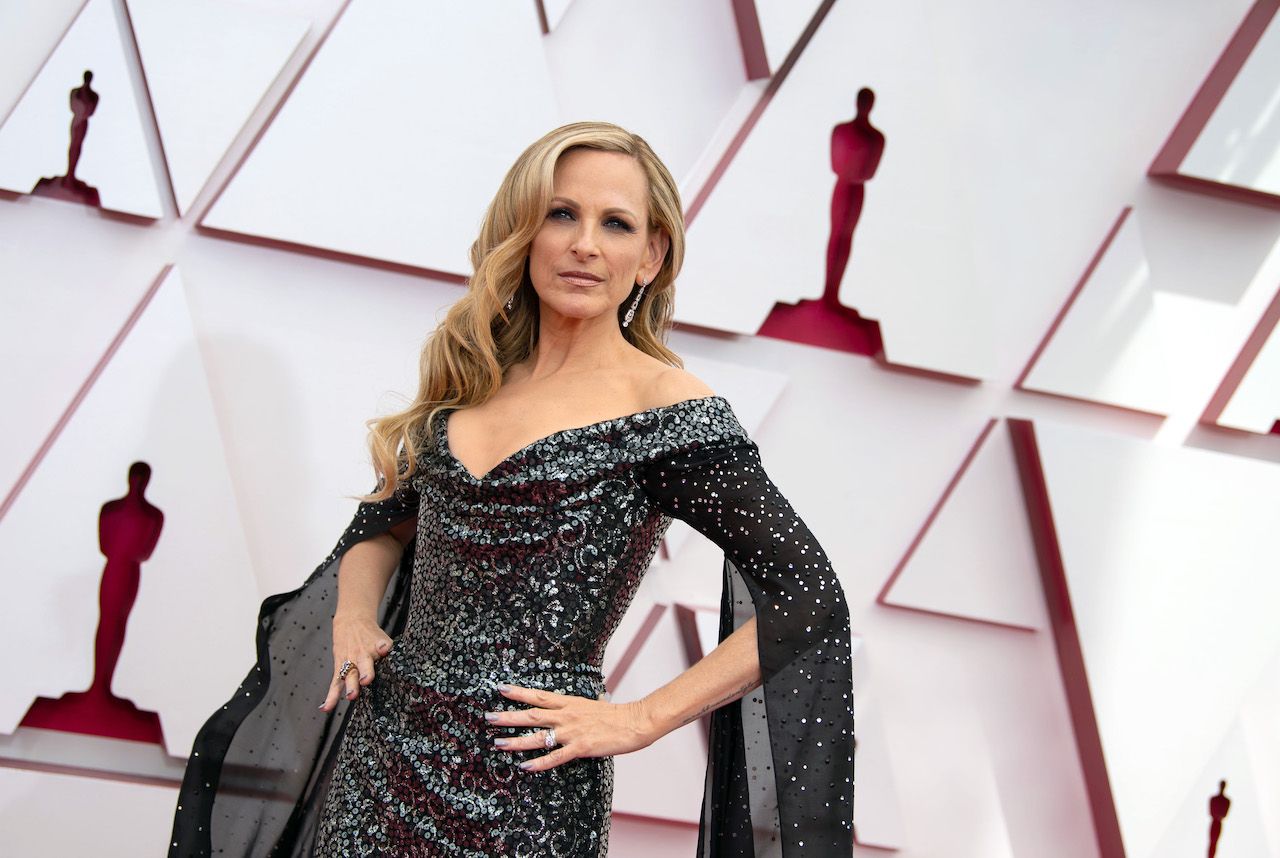 Marlee Matlin arrives on the red carpet of The 93rd Oscars® at Union Station in Los Angeles, CA on Sunday, 25 April 2021.